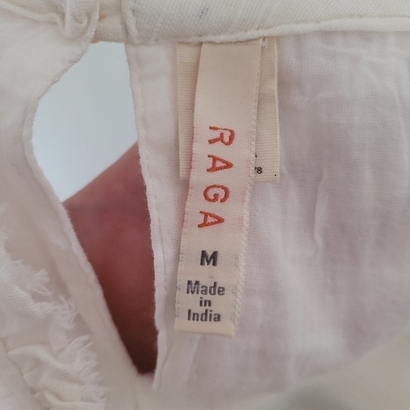 RAGA Panama Cotton Embroidered Tiered Halter Maxi Dress Size Medium - Picture 11 of 12